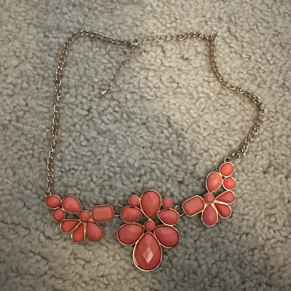Coral statement necklace